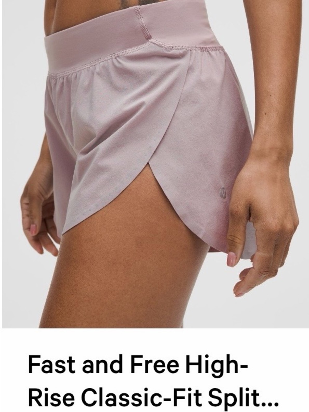 High-Rise Split Hem Shorts